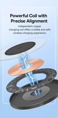 Бездротовий зарядний пристрій Baseus Simple 2 Wireless Charger (15W) - Black