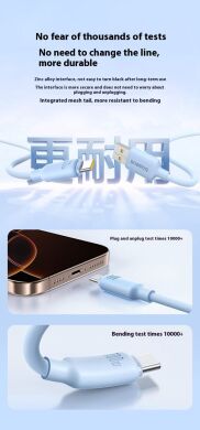 Кабель Baseus Foamed Silicone Type-C to Type-C (100W, 6A, 1m) E0426701 - White