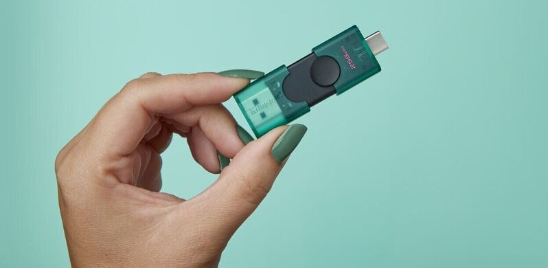 Флеш-накопитель Kingston DT DuoG2 128GB (USB + Type-C) DTDEG2/128GB - Black