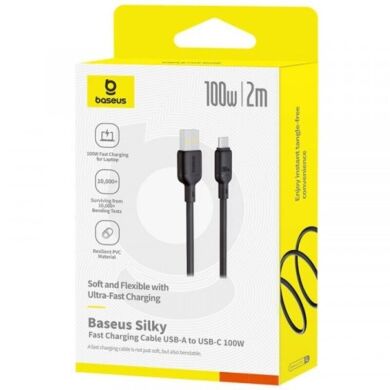 Кабель Baseus Silky Series USB to Type-C (100W, 2m) P10377703113-01 - Black