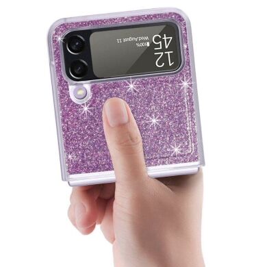 Захисний чохол Deexe Glitter Case для Samsung Galaxy Flip 4 - Purple