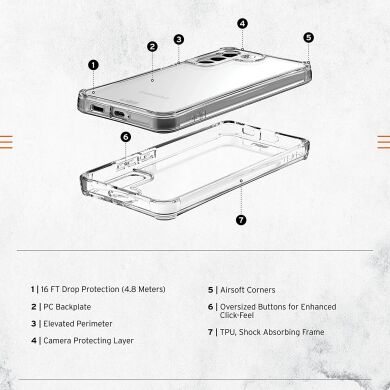 Защитный чехол URBAN ARMOR GEAR (UAG) Plyo для Samsung Galaxy S22 (S901) - Ice