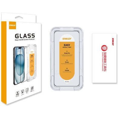 Защитное стекло ENKAY Easy Install Full Glue для Samsung Galaxy S23 FE - Black