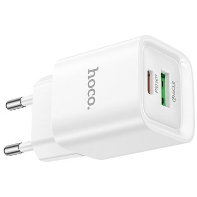 Сетевое зарядное устройство Hoco C147A PD20W + QC3.0 - White