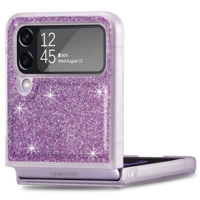 Защитный чехол Deexe Glitter Case для Samsung Galaxy Flip 4 - Purple