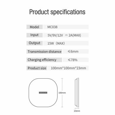 Беспроводное зарядное устройство NILLKIN Pad Wireless Charger (15W) - Black