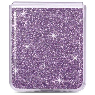 Защитный чехол Deexe Glitter Case для Samsung Galaxy Flip 4 - Purple