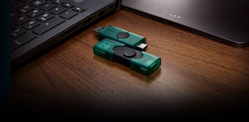 Флеш-накопитель Kingston DT DuoG2 128GB (USB + Type-C) DTDEG2/128GB - Black