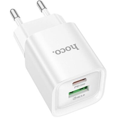 Сетевое зарядное устройство Hoco C147A PD20W + QC3.0 - White