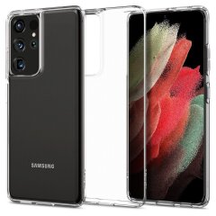 Защитный чехол Spigen (SGP) Crystal Flex для Samsung Galaxy S21 Ultra (G998) - Crystal Clear