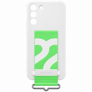 Захисний чохол Silicone Cover with Strap для Samsung Galaxy S22 Plus (S906) EF-GS906TWEGRU - White