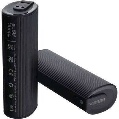 Внешний аккумулятор VEGER Hand Warmer 12W (2x5000mAh) - Black