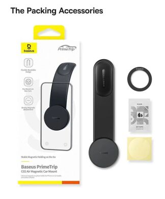 Автомобільний тримач Baseus PrimeTrip C02 Air Magnetic (C40182801113-01) - Black