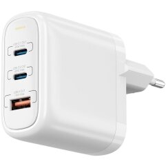 Сетевое зарядное устройство WiWU Wi-U024 Ark 65W QC+PD GaN (1U+2C) - White