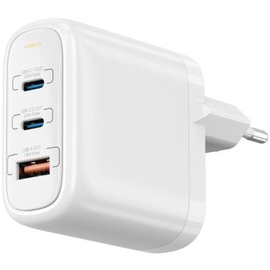 Сетевое зарядное устройство WiWU Wi-U024 Ark 65W QC+PD GaN (1U+2C) - White