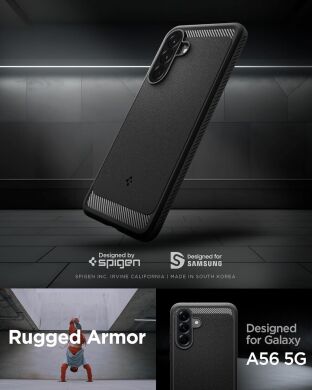 Захисний чохол Spigen (SGP) Rugged Armor для Samsung Galaxy A56 (A566) ACS09225 - Matte Black