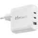 Сетевое зарядное устройство WiWU Wi-U024 Ark 65W QC+PD GaN (1U+2C) - White. Фото 2 из 6