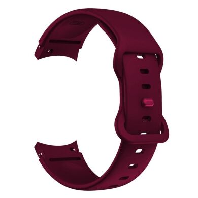 Ремешок Deexe Soft Silicone для Samsung Galaxy Watch 5 (40/44mm) / 5 Pro (45mm) - Wine Red