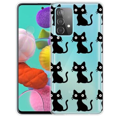 Силиконовый (TPU) чехол Deexe Pretty Glossy для Samsung Galaxy A13 (А135) - Black Cats