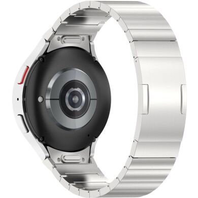 Ремінець Deexe Titanium Steel для Samsung Galaxy Watch 4 / 4 Classic / 5 / 5 Pro / 6 / 6 Classic - Silver