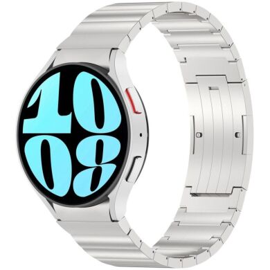 Ремінець Deexe Titanium Steel для Samsung Galaxy Watch 4 / 4 Classic / 5 / 5 Pro / 6 / 6 Classic - Silver