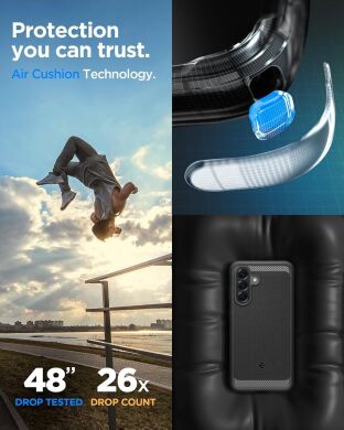 Захисний чохол Spigen (SGP) Rugged Armor для Samsung Galaxy A56 (A566) ACS09225 - Matte Black