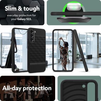 Захисний чохол Caseology Parallax by Spigen для Samsung Galaxy S22 (S901) - Matte Black