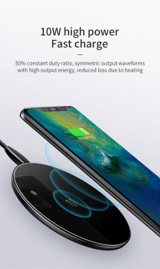 Беспроводное зарядное устройство BASEUS 10W Fast Charging Qi Standard Wireless Charger Pad - Black