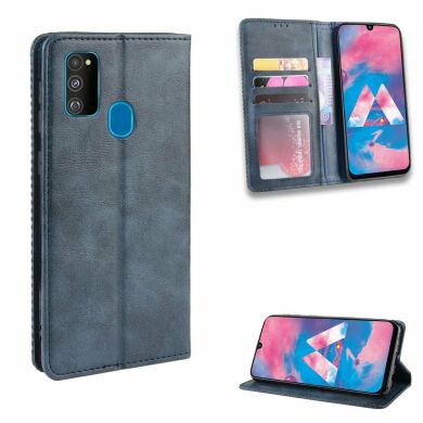 Чехол Deexe Retro Style для Samsung Galaxy M30s (M307) / Galaxy M21 (M215) - Blue