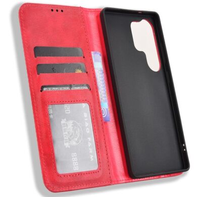 Чохол Deexe Retro Style для Samsung Galaxy S26 Ultra (S948) - Red