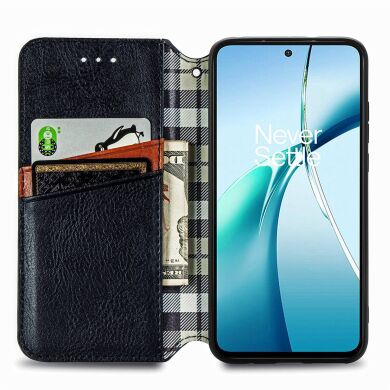Чехол Deexe Rhombus Wallet для Samsung Galaxy A57 (A576) - Black