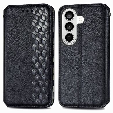 Чехол Deexe Rhombus Wallet для Samsung Galaxy A57 (A576) - Black