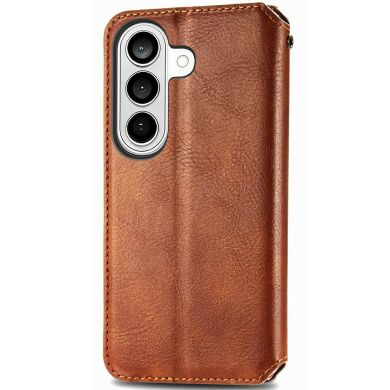 Чохол Deexe Rhombus Wallet для Samsung Galaxy S26 Plus - Brown