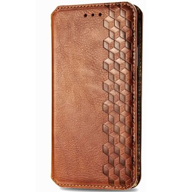 Чохол Deexe Rhombus Wallet для Samsung Galaxy S26 Plus - Brown