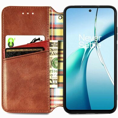 Чохол Deexe Rhombus Wallet для Samsung Galaxy S26 Plus - Brown