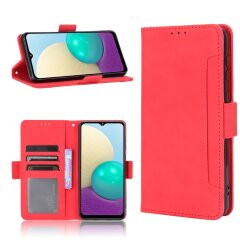 Чехол Deexe Wallet Stand для Samsung Galaxy A02 (A022) - Red