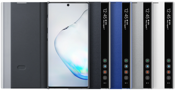 Чехол-книжка Clear View Cover для Samsung Galaxy Note 10+ (N975) EF-ZN975CSEGRU - Silver