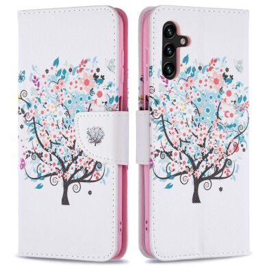 Чехол-книжка Deexe Color Wallet для Samsung Galaxy A13 5G (A136) / A04s (A047) - Flower Tree