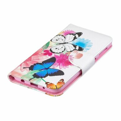 Чехол-книжка Deexe Color Wallet для Samsung Galaxy M10 (M105) - Butterflies and Flowers