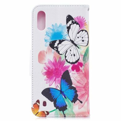 Чехол-книжка Deexe Color Wallet для Samsung Galaxy M10 (M105) - Butterflies and Flowers