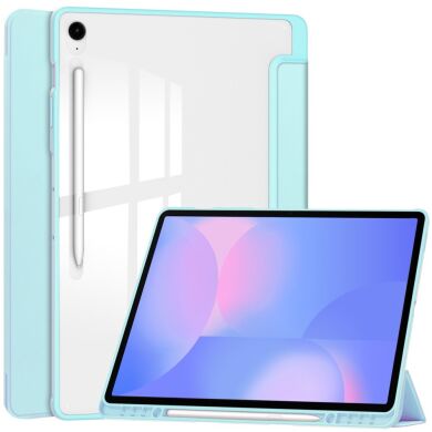 Чехол-книжка Deexe Crystal Back для Samsung Galaxy Tab S10 FE Plus - Baby Blue
