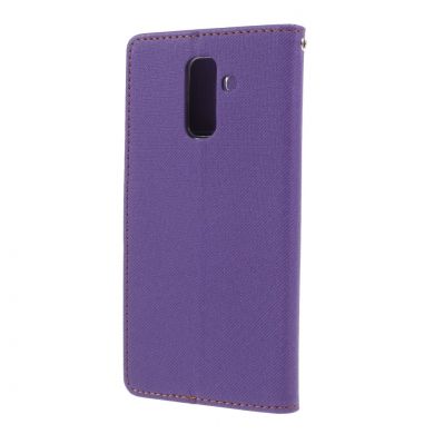 Чохол-книжка ROAR KOREA Cloth Texture для Samsung Galaxy A6+ 2018 (A605), Purple