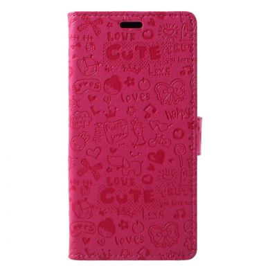 Чехол-книжка UniCase Graffiti Pattern для Samsung Galaxy A6+ 2018 (A605) - Rose