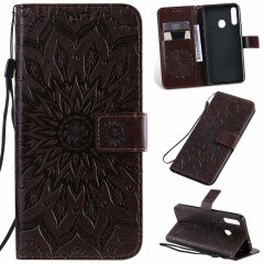Чехол-книжка UniCase SunFlower Pattern для Samsung Galaxy A20s (A207) - Black