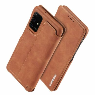 Чехол LC.IMEEKE Retro Style для Samsung Galaxy A71 (A715) - Brown