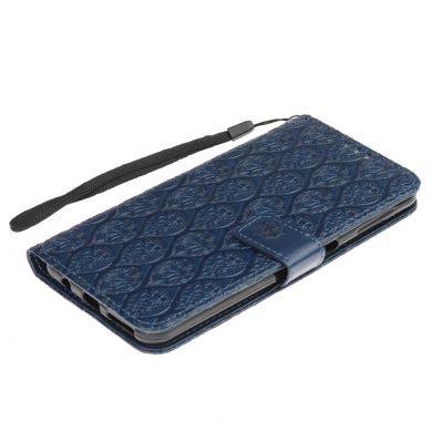 Чехол UniCase Leaf Wallet для Samsung Galaxy A7 2018 (A750) - Dark Blue