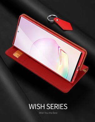 Кожаный чехол DUX DUCIS Wish Series для Samsung Galaxy Note 20 Ultra (N985) - Red
