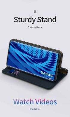 Кожаный чехол DUX DUCIS Wish Series для Samsung Galaxy S20 Plus (G985) - Dark Blue