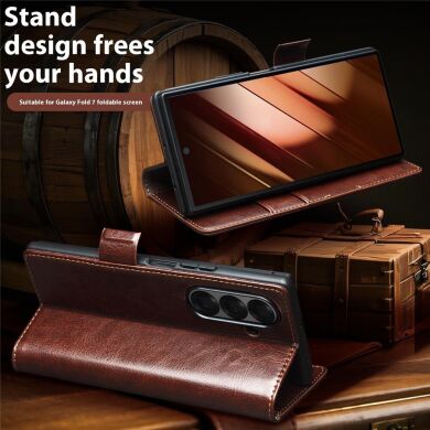 Шкіряний чохол QIALINO Classic Case (FF) для Samsung Galaxy Fold 7 - Brown