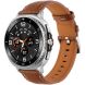 Кожаный ремешок Deexe Classic для Samsung Galaxy Watch 8 (40/44mm) / 8 Classic - Brown. Фото 2 из 5